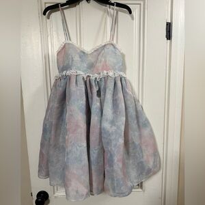 Selkie Rosebud Watercolor Dress XS NWT | Fairycore Coquette Babydoll Pastel
